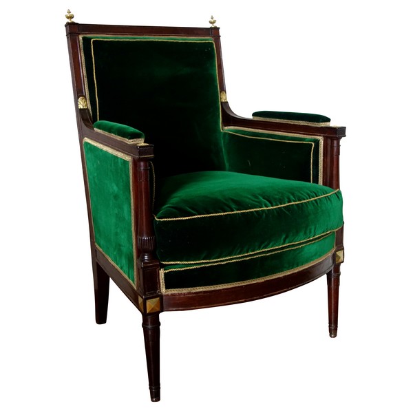 Directoire mahogany and ormolu bergere, late 18th century circa 1790 attributed to Jacob