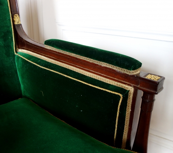 Directoire mahogany and ormolu bergere, late 18th century circa 1790 attributed to Jacob