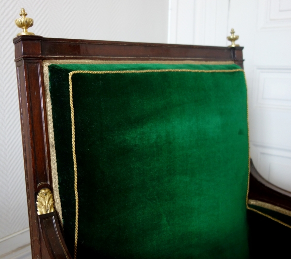 Directoire mahogany and ormolu bergere, late 18th century circa 1790 attributed to Jacob