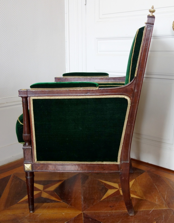 Directoire mahogany and ormolu bergere, late 18th century circa 1790 attributed to Jacob