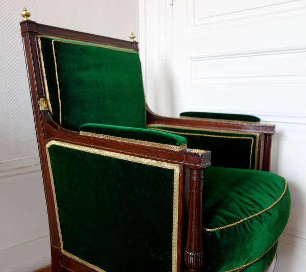 Directoire mahogany and ormolu bergere, late 18th century circa 1790 attributed to Jacob