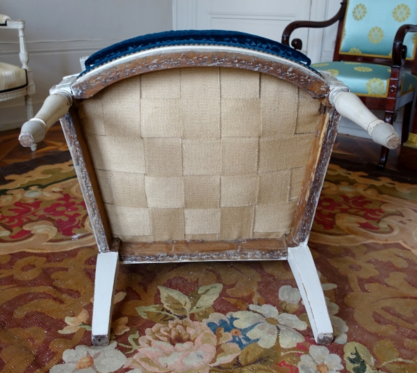 Directoire lacquered wing chair / bergere, late 18th century