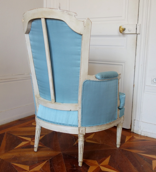 Bergère d'époque Louis XVI, à rapprocher de l'oeuvre de Boulard