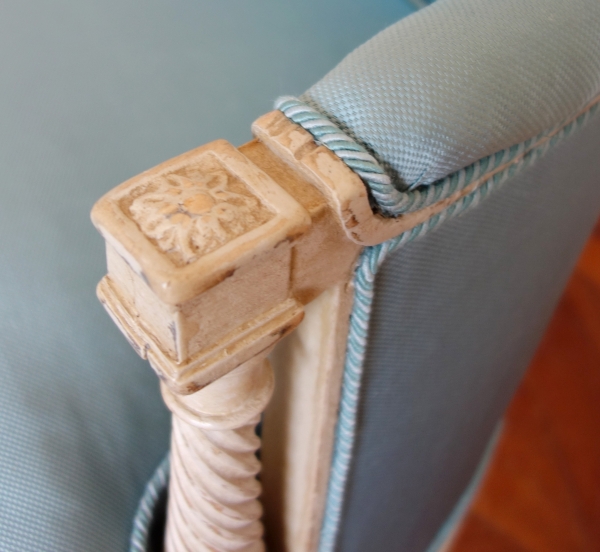 Louis XVI wing chair / bergere, late 18th century