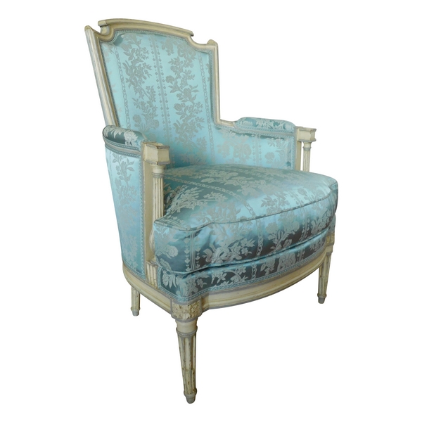 Louis XVI wing chair or bergere, late 18th century