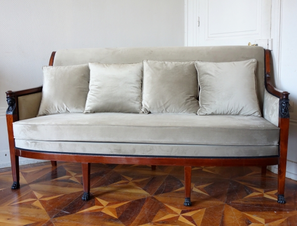 Large Empire mahogany sofa attributed to Demay, late 18th century or circa 1800