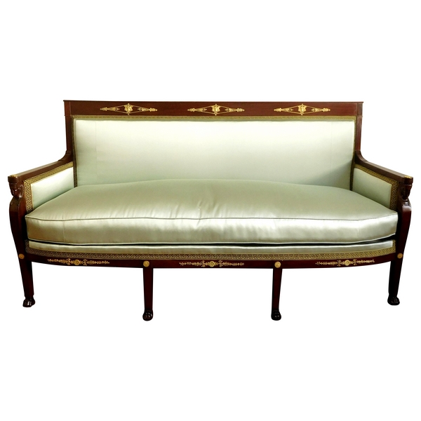 Empire mahogany - ormolu sofa - Egyptian style - France, 18th century