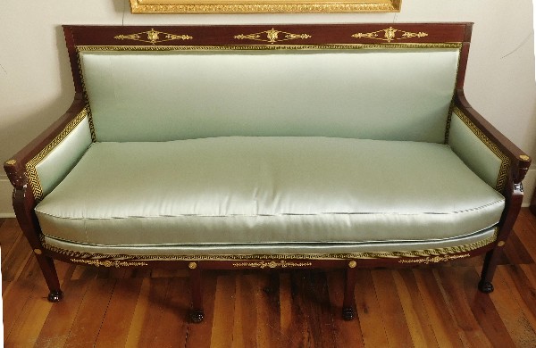 Empire mahogany - ormolu sofa - Egyptian style - France, 18th century