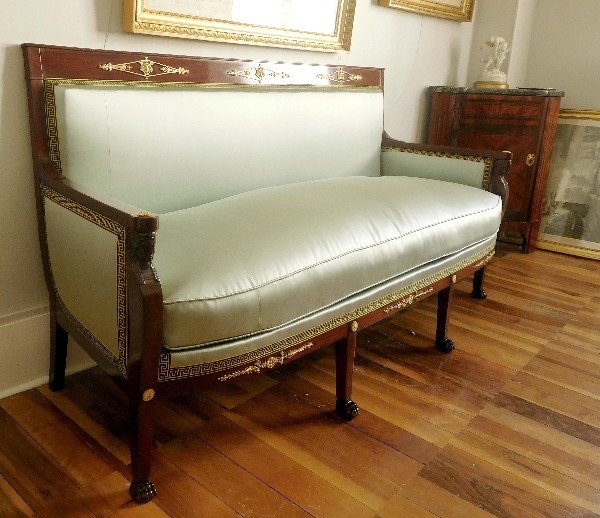 Empire mahogany - ormolu sofa - Egyptian style - France, 18th century