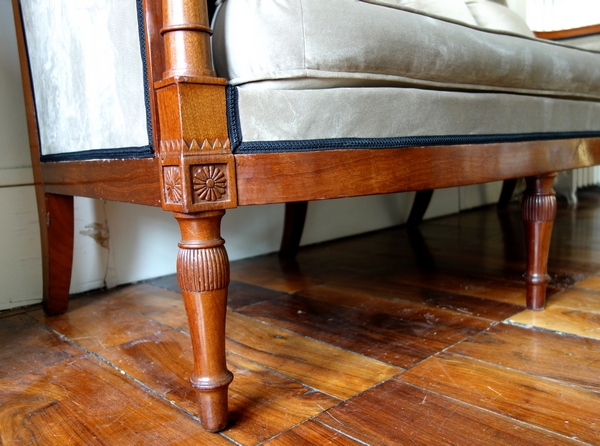 Georges Jacob : French Directoire mahogany sofa, late 18th century - stamped