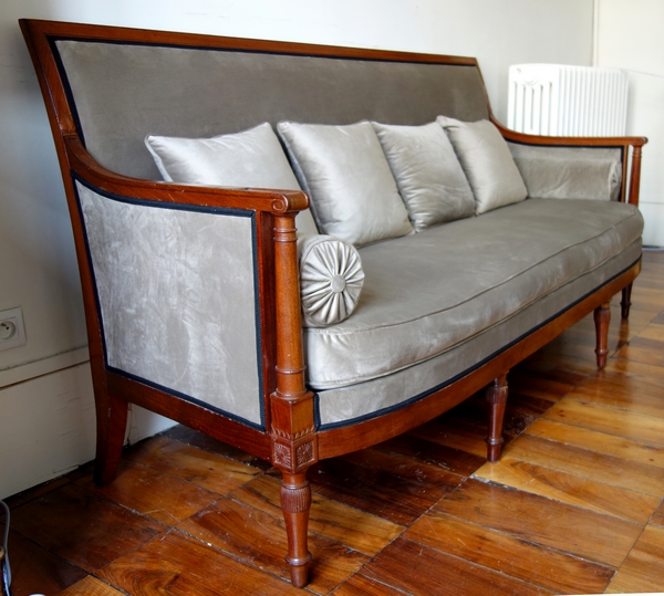 Georges Jacob : French Directoire mahogany sofa, late 18th century - stamped