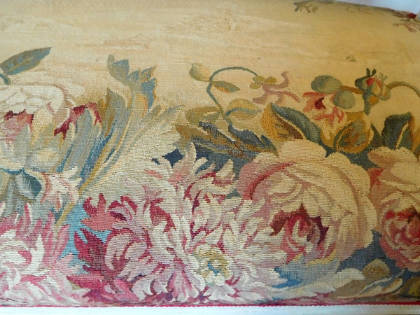 2-persons Louis XVI sofa, Aubusson tapestry - 18th century circa 1780