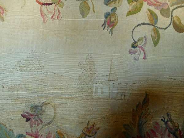 2-persons Louis XVI sofa, Aubusson tapestry - 18th century circa 1780