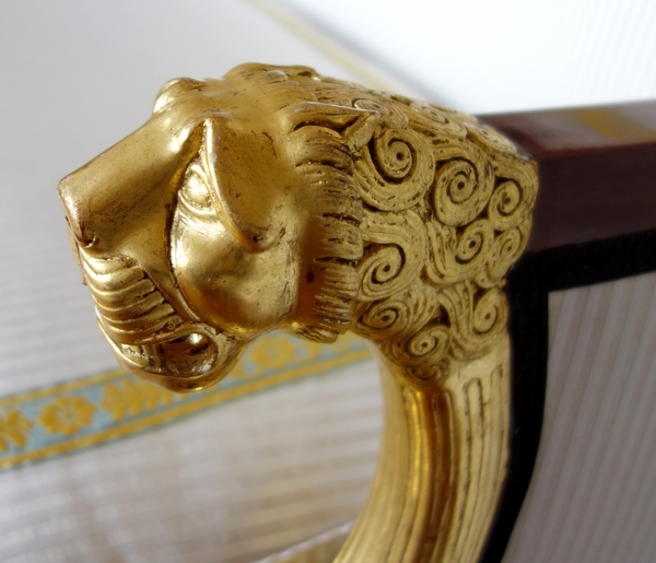 Empire mahogany, gilt wood and ormolu sofa, early 19th century