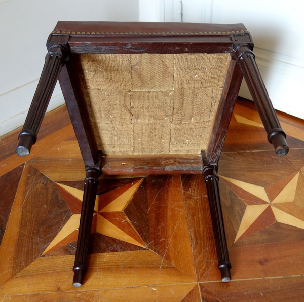 Mahogany lyre-back chair, Louis XVI production - 18th century