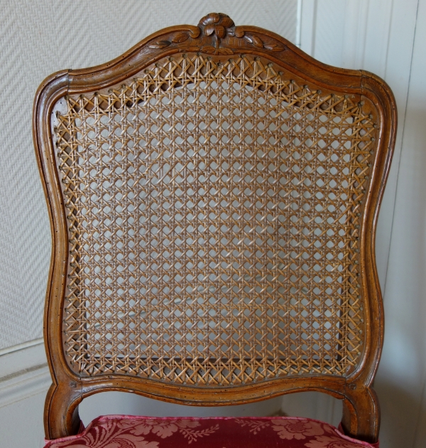 Palais de Compiègne : chaise de commodité d'époque Louis XV, estampille H Amand