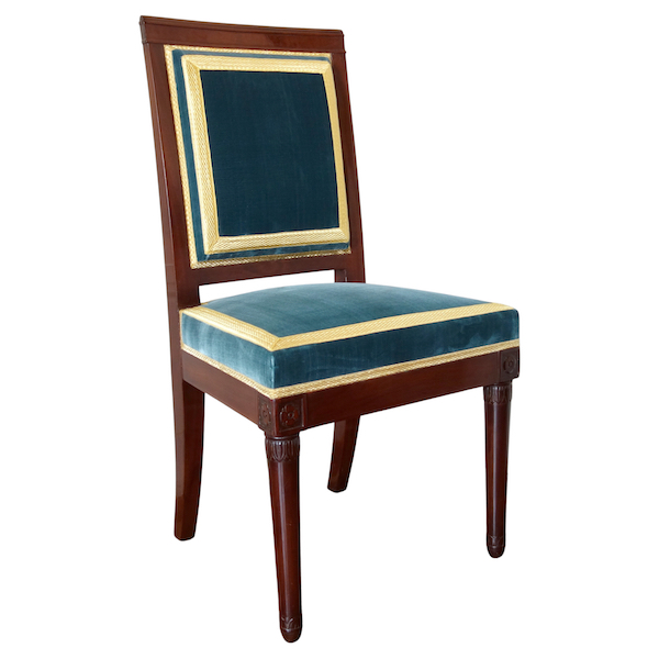 Empire mahogany chair, Chateau de Compiegne & Palais de l'Elysee, 19th century