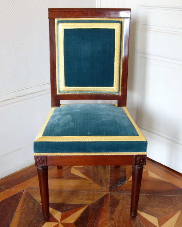 Empire mahogany chair, Chateau de Compiegne & Palais de l'Elysee, 19th century