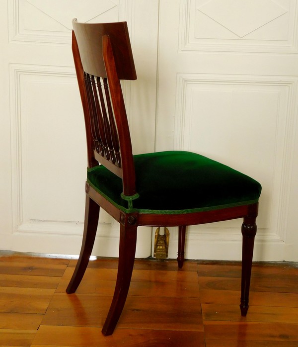 Chaise à l'étrusque en acajou et citronnier d'époque fin XVIIIe siècle estampillée Georges Jacob