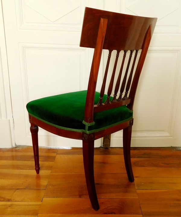 Chaise à l'étrusque en acajou et citronnier d'époque fin XVIIIe siècle estampillée Georges Jacob