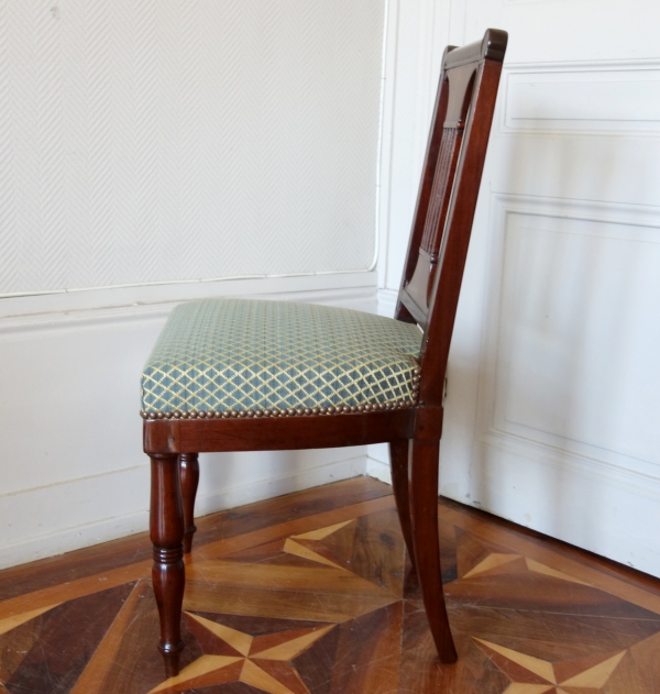 Chaise par Jacob pour Louis Philippe au Chateau de Bizy - marque au feu et au pochoir