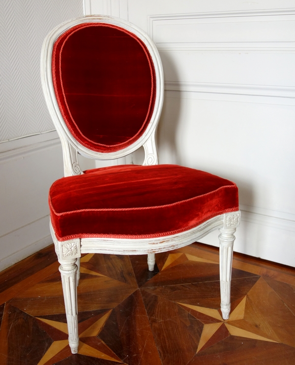 Louis XVI chair, late 18th century, stamped JB Lelarge III