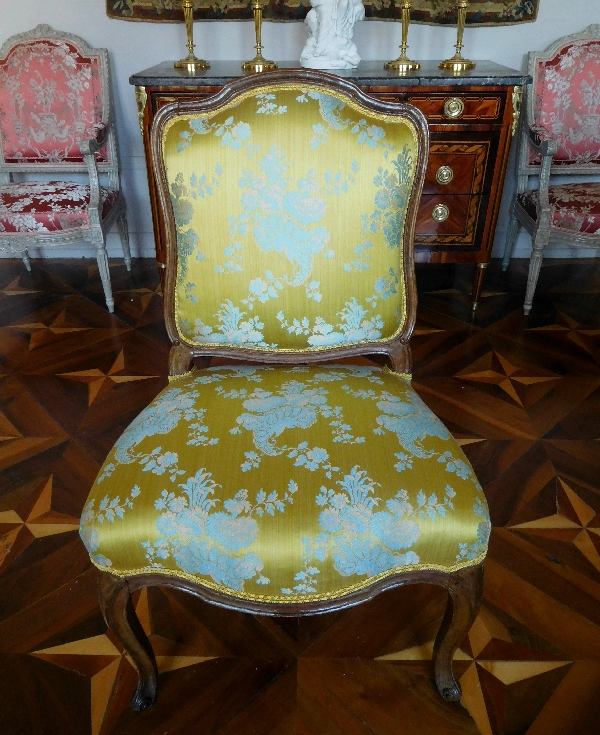 Cresson - provenance royale : chaise de salon d'époque Louis XV estampillée