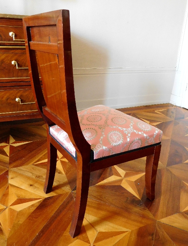 Pair of Consulate - Empire mahogany chairs - France circa 1800