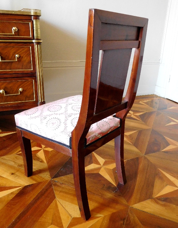 Pair of Consulate - Empire mahogany chairs - France circa 1800