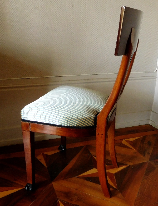 Pair of mahogany chairs, Consulate period, model of Tuileries Palace, circa 1800