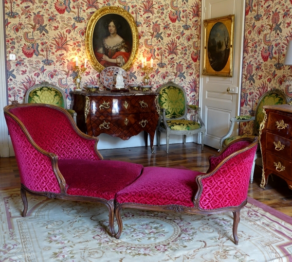 Louis XV chaise longue, 18th century