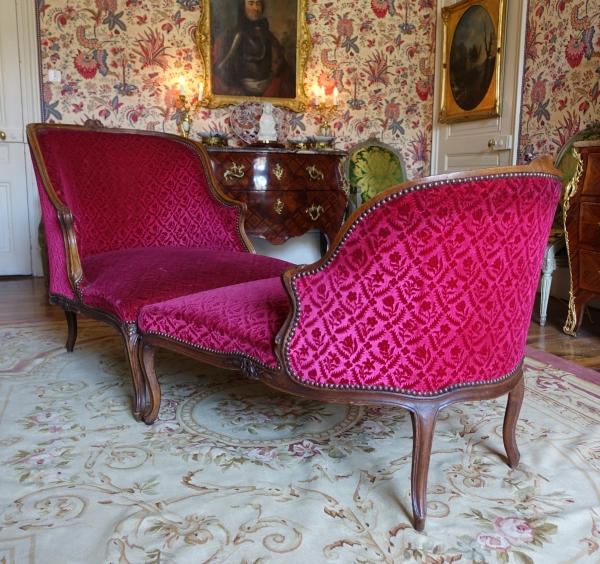 Louis XV chaise longue, 18th century