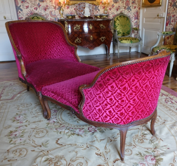 Louis XV chaise longue, 18th century