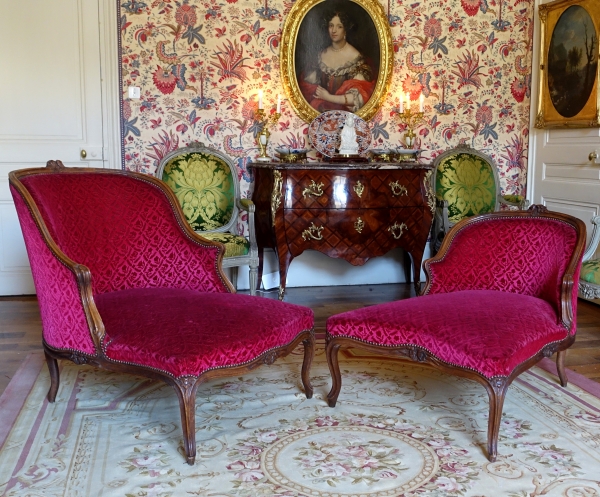 Louis XV chaise longue, 18th century