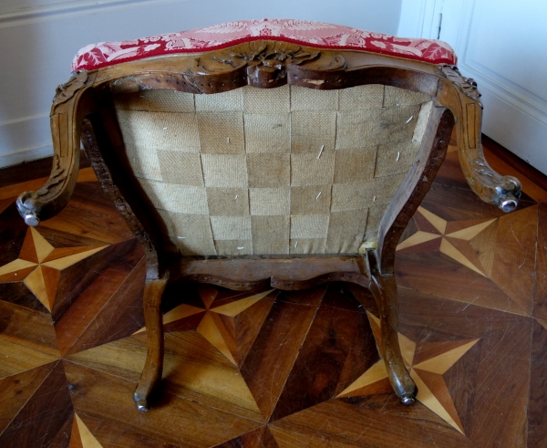 Louis XV walnut armchair attributed to Pierre Nogaret - 18th century