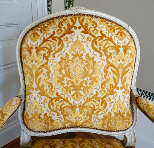 Louis XV lacquered armchair, mid 18th century