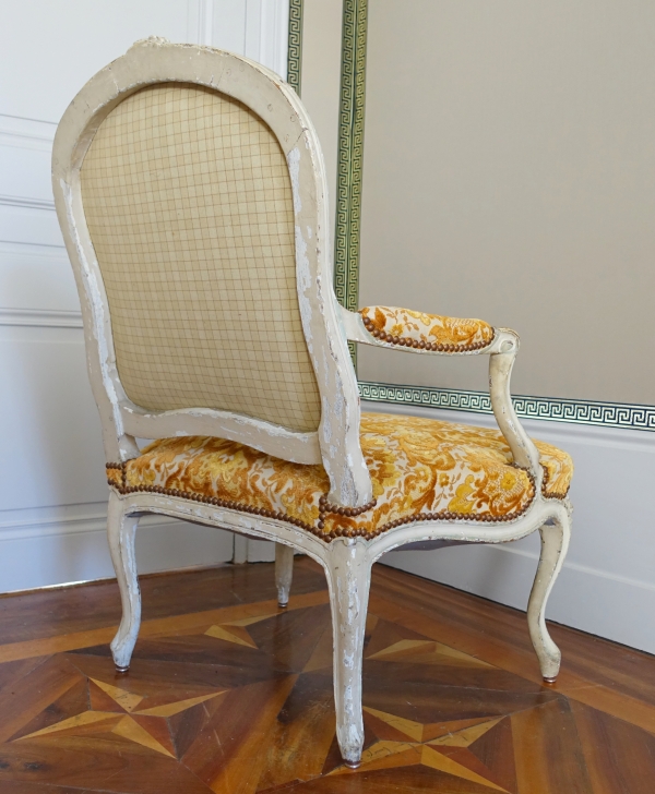 Louis XV lacquered armchair, mid 18th century