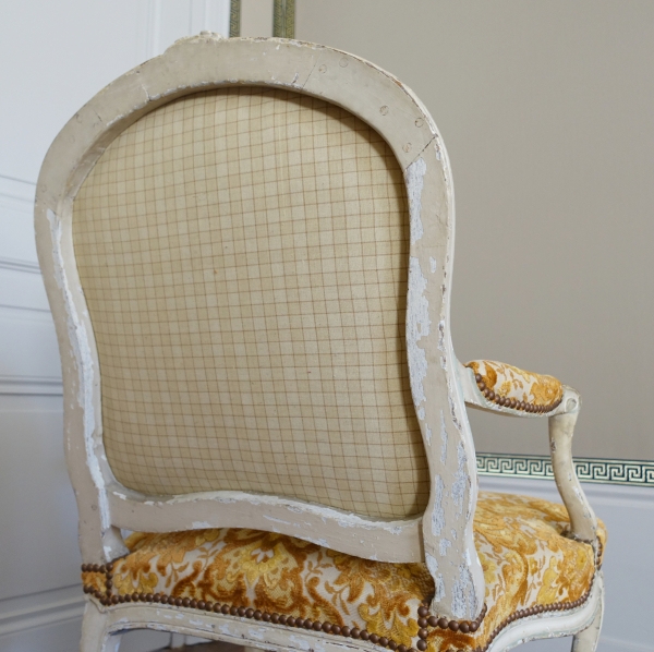Louis XV lacquered armchair, mid 18th century