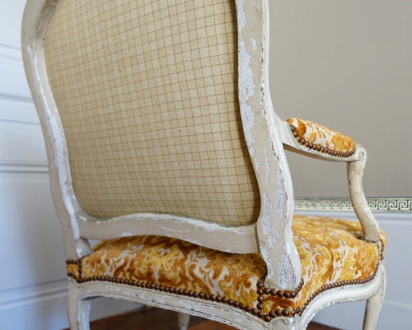 Louis XV lacquered armchair, mid 18th century