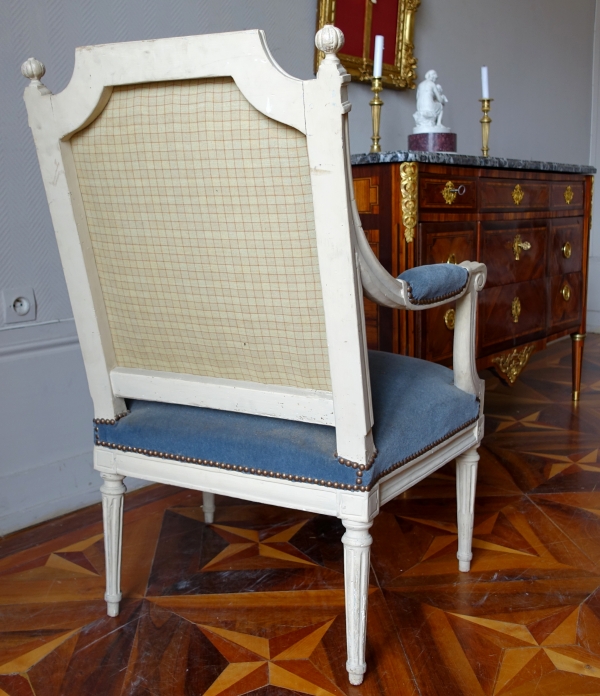 Martin Nicolas Delaporte - large Louis XVI armchair, late 18th century circa 1780 - stamped