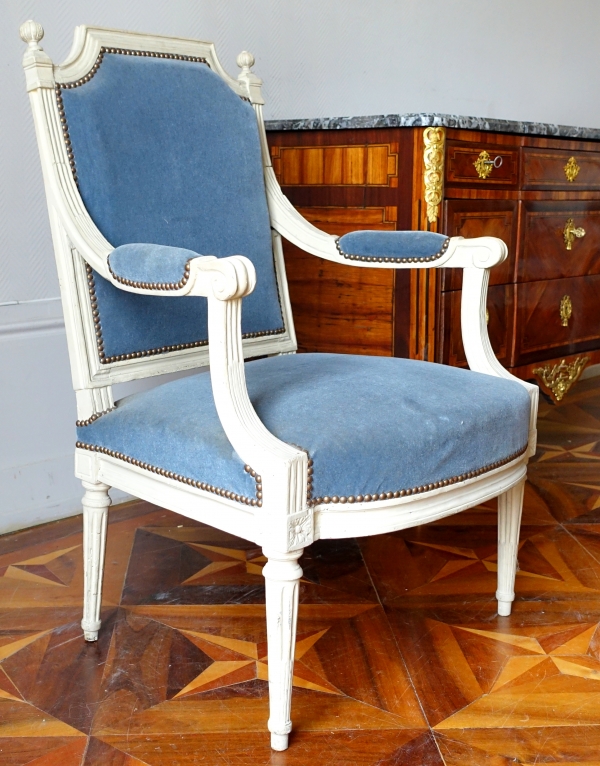 Martin Nicolas Delaporte - large Louis XVI armchair, late 18th century circa 1780 - stamped