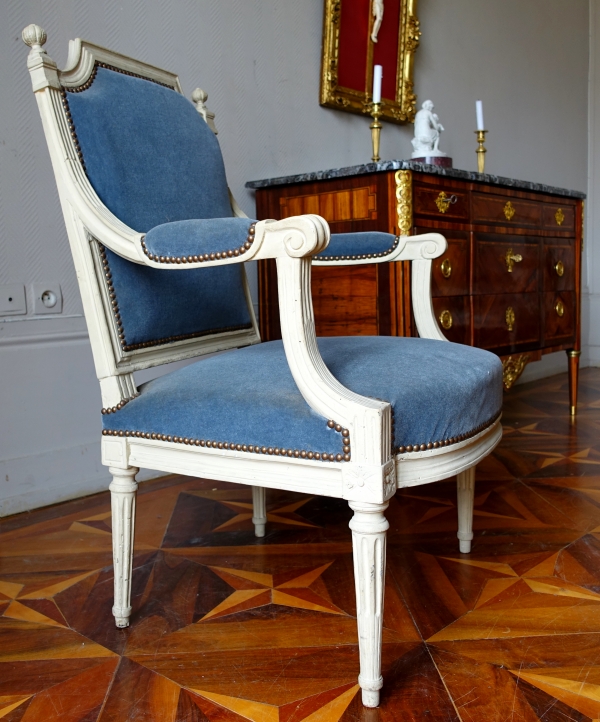 Martin Nicolas Delaporte - large Louis XVI armchair, late 18th century circa 1780 - stamped