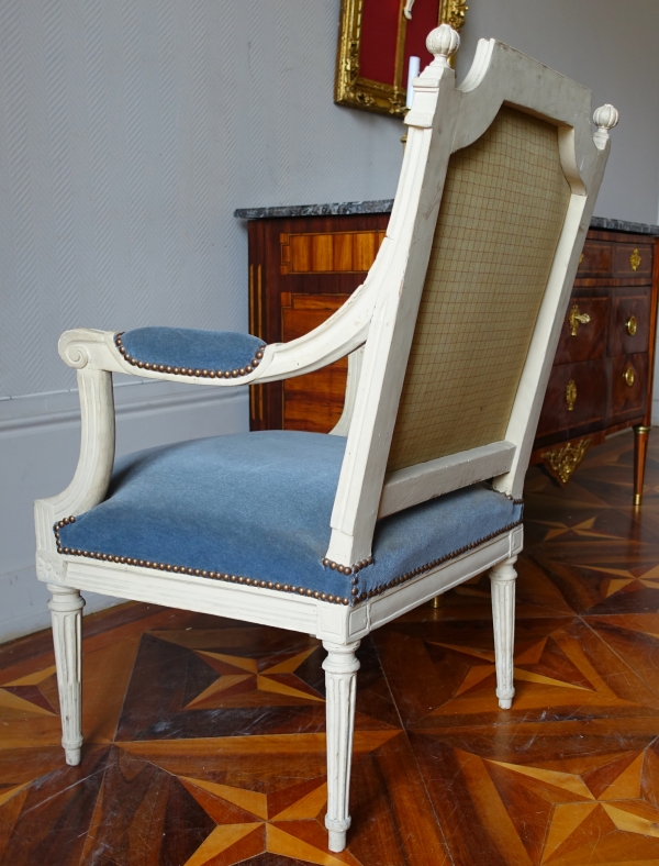 Martin Nicolas Delaporte - fauteuil à la Reine ou de bureau d'époque Louis XVI