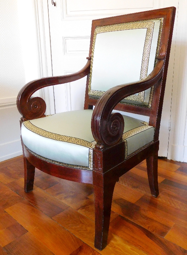 Jacob D Rue Meslée: Empire mahogany armchair