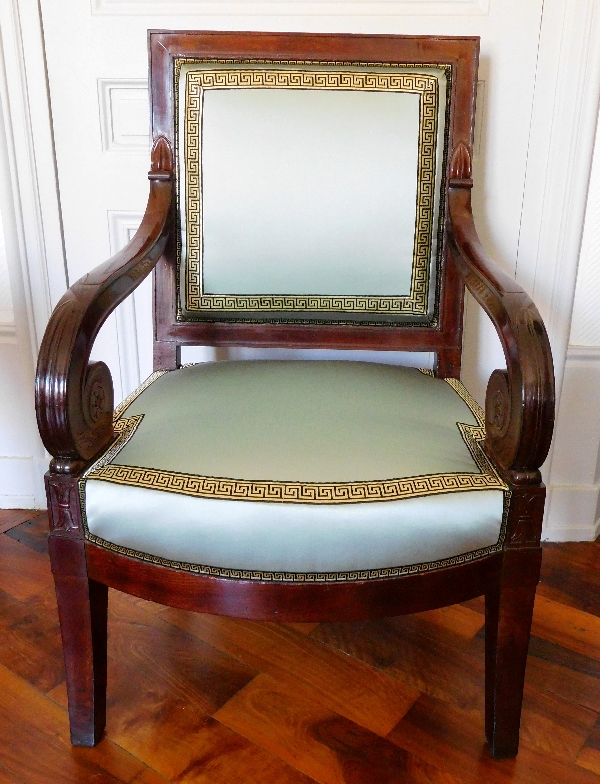 Jacob D Rue Meslée: Empire mahogany armchair