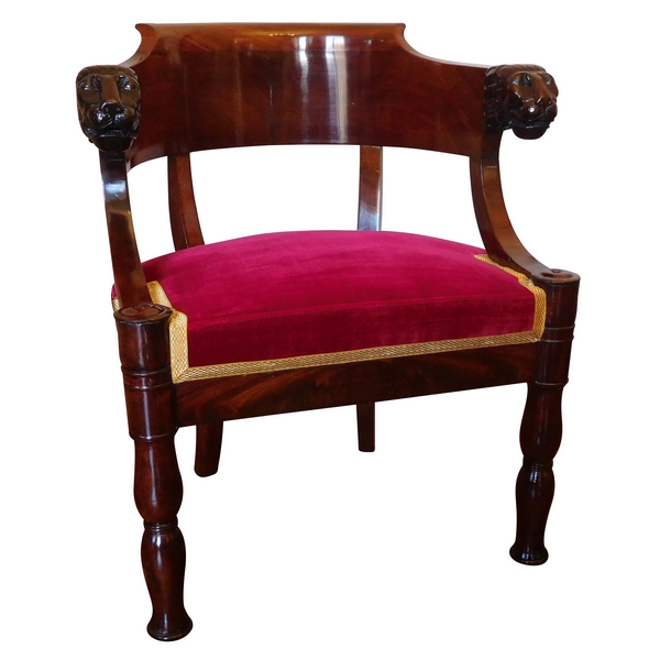 Empire mahogany armchair, early 19th century