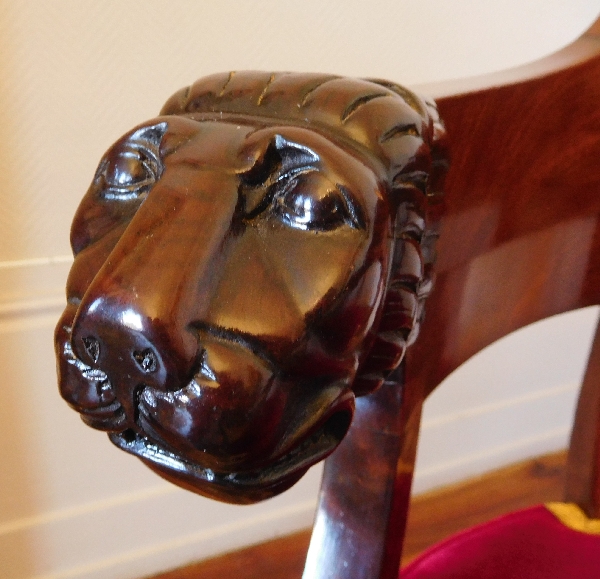 Empire mahogany armchair, early 19th century