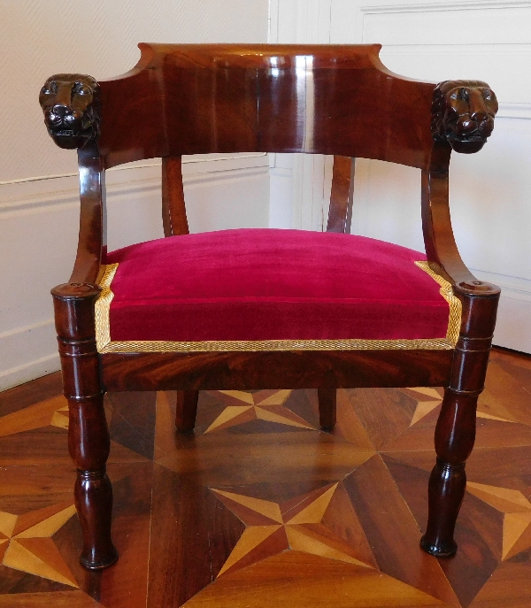 Empire mahogany armchair, early 19th century