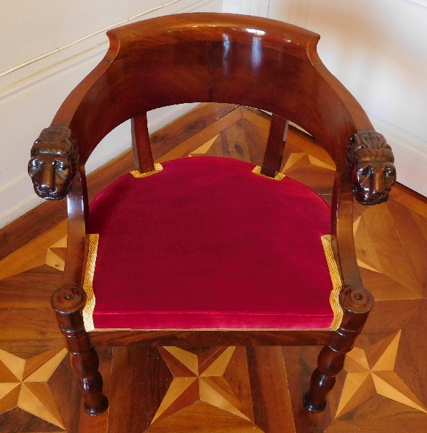 Empire mahogany armchair, early 19th century