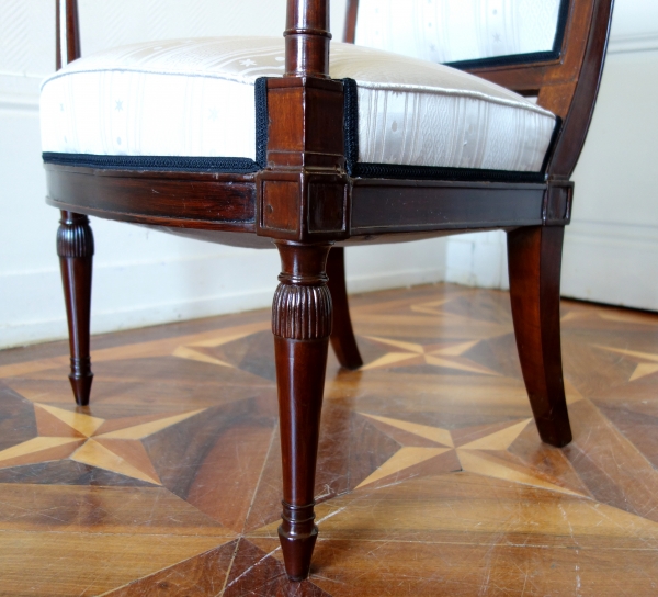 Late 18th century mahogany desk armchair attributed to Georges Jacob